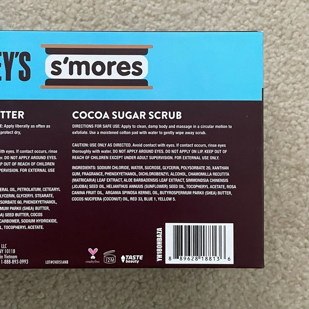Hershey’s S’mores 3-Pack Body Trio (Sugar Scrub, Body Butter, Body Lotion)
